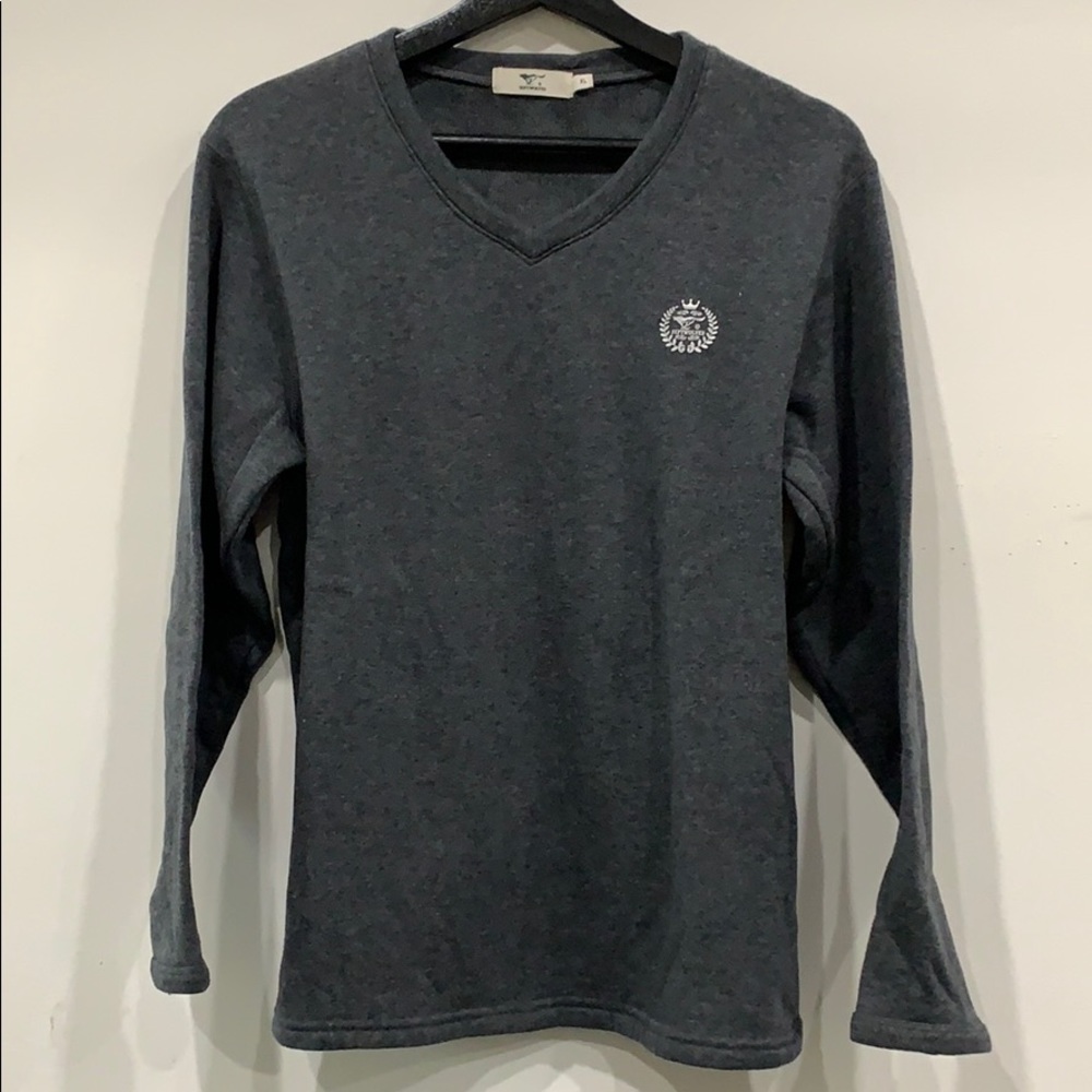 Septwolves Men Grey Fleece lined Sweater XL
